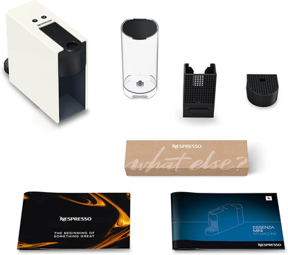 Nespresso Krups Essenza Mini XN1101PR5 - Máquina de Café Monodose de Cápsulas Nespresso, Compacta, 19 Bares, Desligamento Automático, Cor Branco