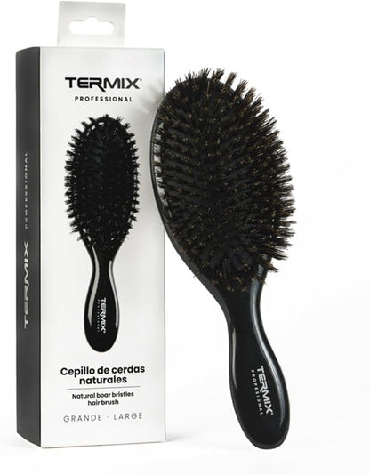Termix Escova com Cerdas de Javali 100% Naturais, Escova Desembaraçadora sem Puxões, Escova de Cabelo Anti-Puxões, Brilho Natural sem Danificar o Cabelo, 2 Tamanhos