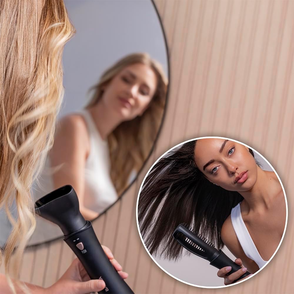 Cecotec Escova de Ar 10 em 1 Bamba CeramicCare 10in1 Styler, 1000 W, 10 Cabeças Intercambiáveis, 3 Temperaturas e 2 Velocidades, Revestimento de Cerâmica, Função Ar Frio