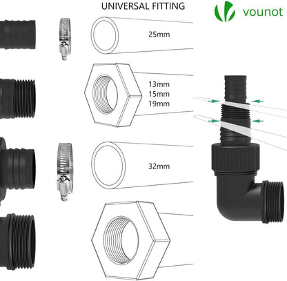 VOUNOT® Bomba submersível, bombas de água sujas, 750 W, fluxo máximo de 14000 l/h,