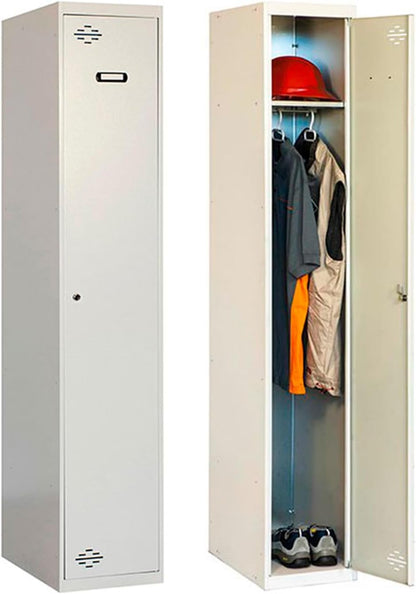 SimonRack Cacifo Vestuário Metálico, 1 Porta, Inclui Chave, Profissional, 1800x300x500 mm