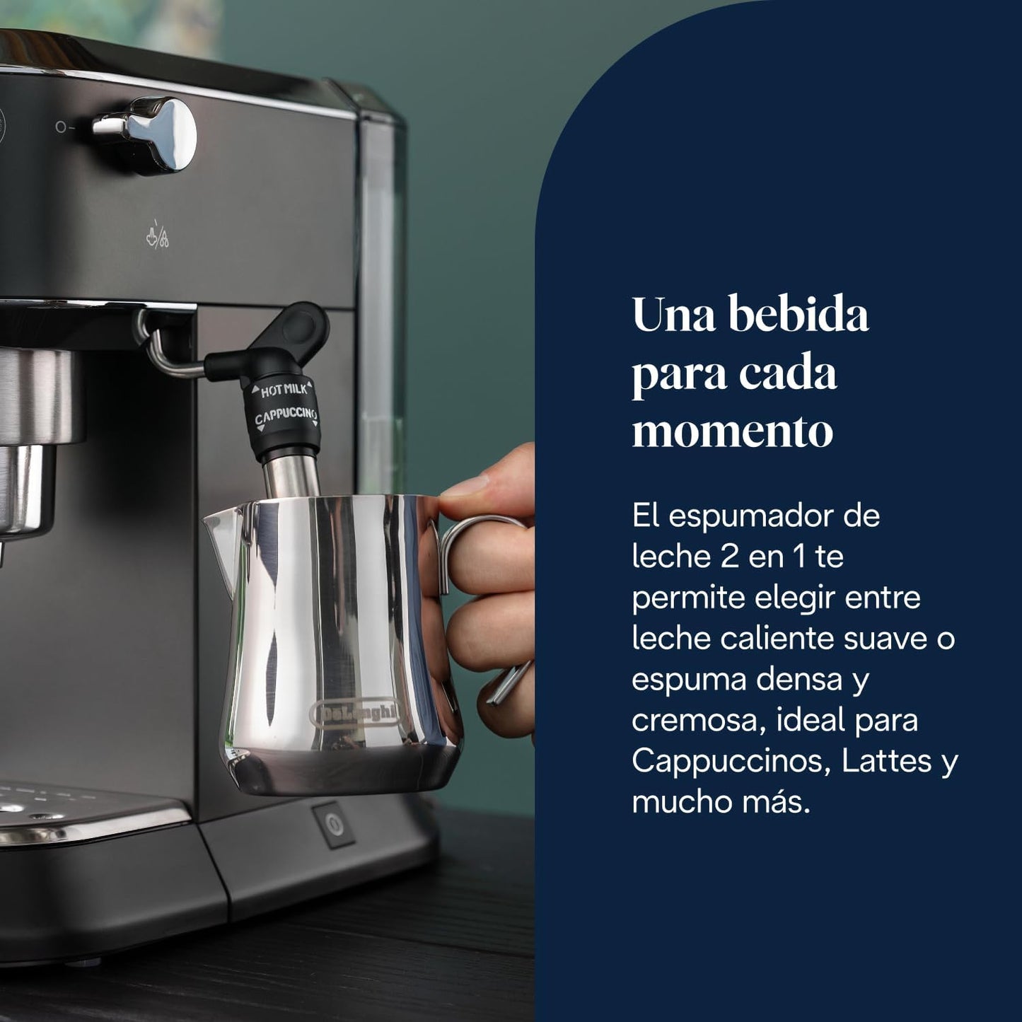 De'Longhi Dedica - Máquina de café com bomba de aço inoxidável para café moído ou monodose