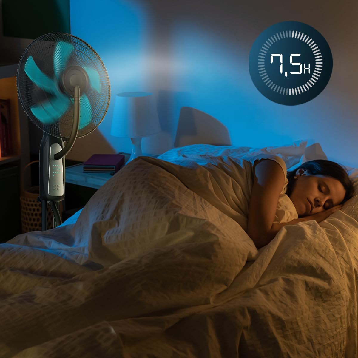 Cecotec Ventoinha de nebulizador de água com controlo remoto EnergySilence 490 Freshessence. 90W, diâmetro de 16", 5 pás, depósito de 2,8 l, temporizador 7,5 h, indicador LED e oscilação