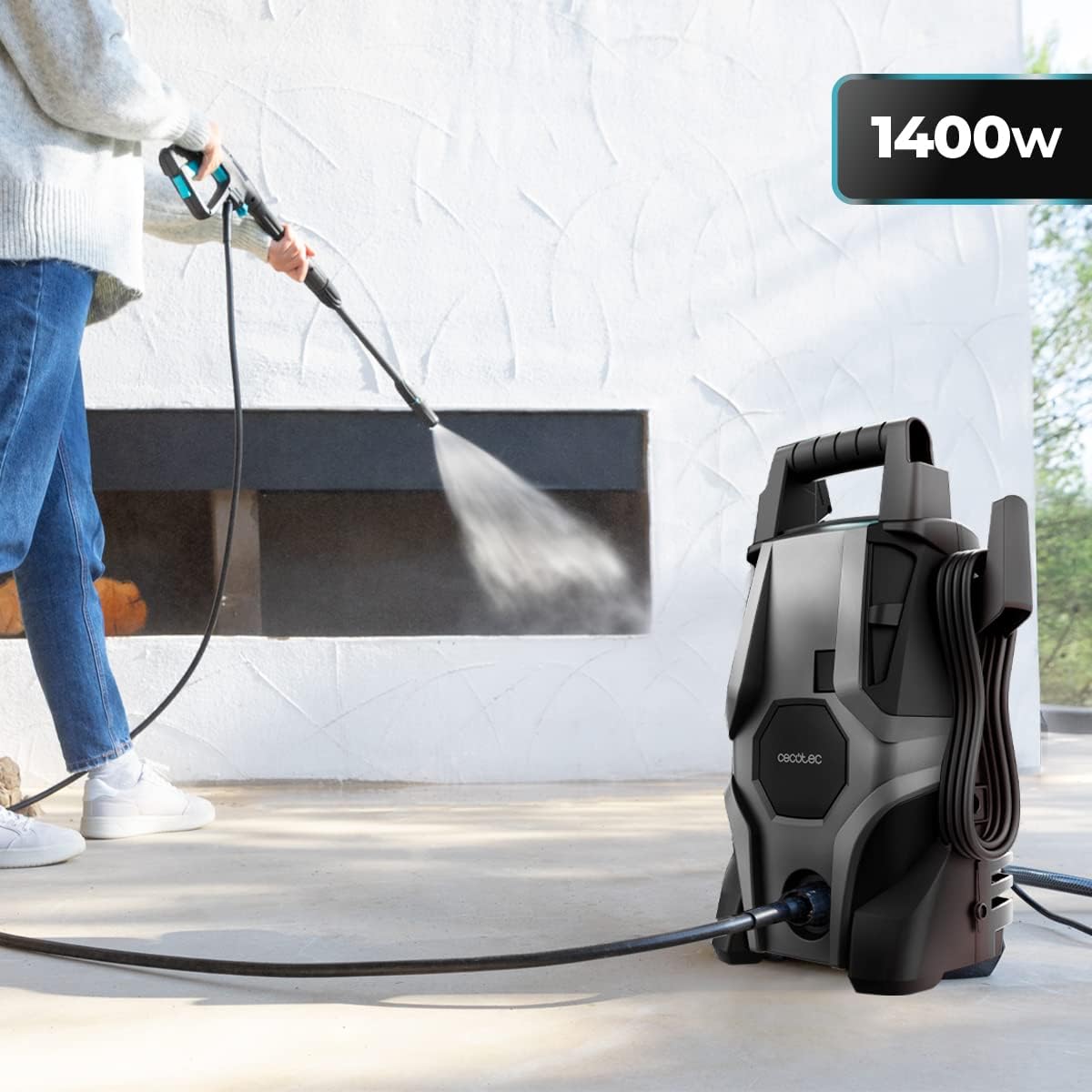 Cecotec Hidrolimpiadora de Alta Presión HydroBoost 1400 Essential. 1400W