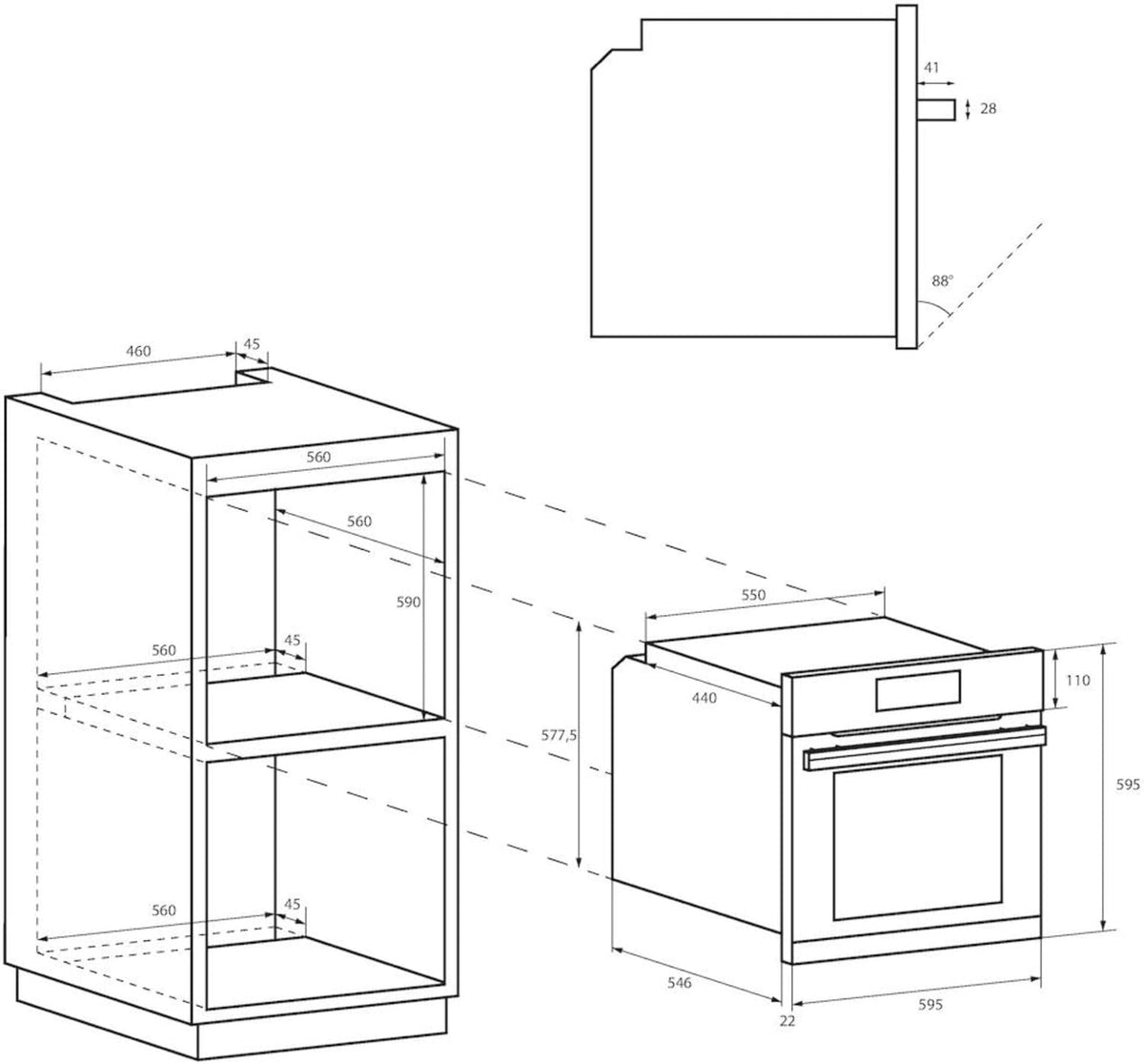 Candy FIDCP X625 L, Forno Multifuncional, 70L, Bandeja e Grade, Limpeza Aquactiva, Convecção + Ventilador radial, 8 Funções, Display Timer Touch, Comandos Push&Pull, Porta 2 Vidros, Inox e Preto [Classe energética A+]