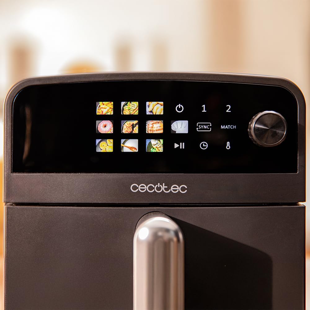 Cecotec Fritadeira de Ar de 10L com Tabuleiros Sobrepostos Cecofry DuoLevel 10000. 2400W