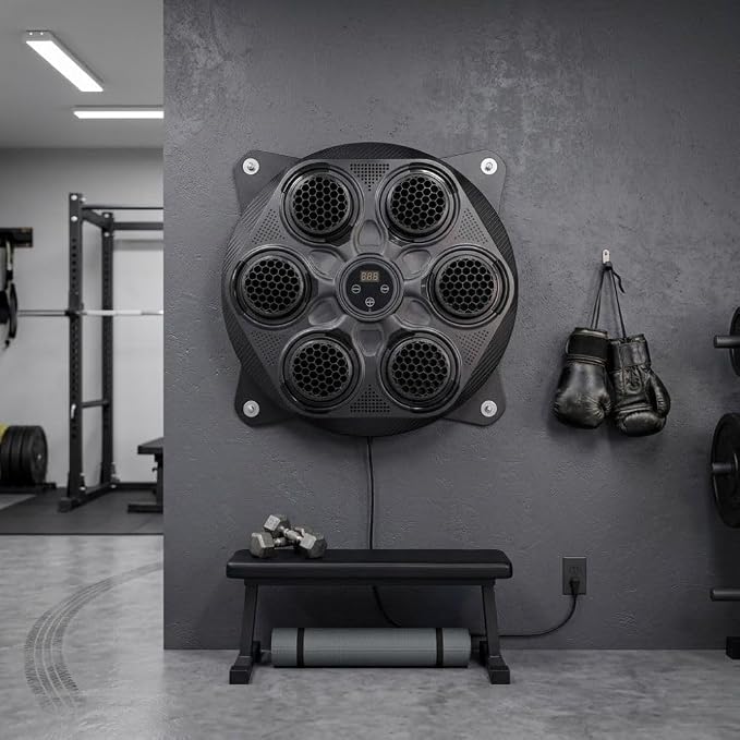 Máquina de Boxe Musical Inteligente com Bluetooth e Luz RGB