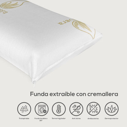 DUÉRMETE ONLINE - Almofada viscoelástico Aloe Vera Visco | Máximo conforto e excelente