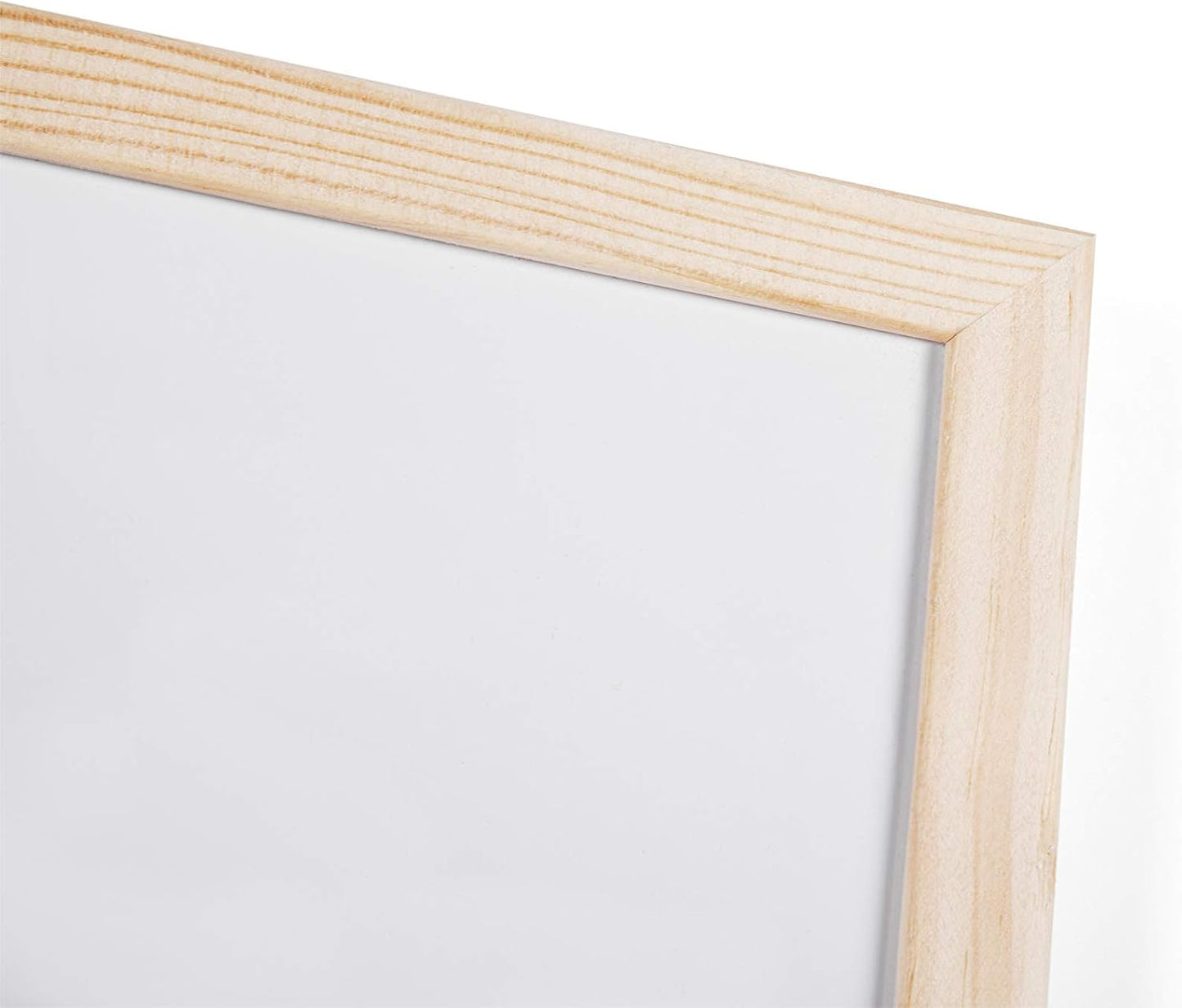Bi-Office Budget - Quadro branco magnético com moldura de madeira de pinho, 40 x 30 cm