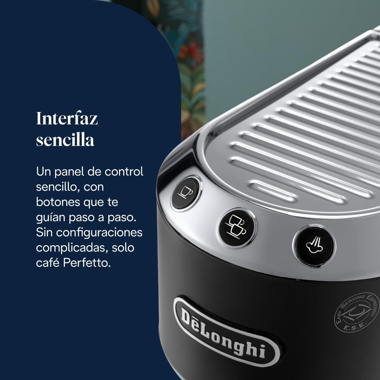 De'Longhi Dedica - Máquina de café com bomba de aço inoxidável para café moído ou monodose
