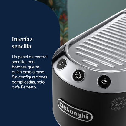 De'Longhi Dedica - Máquina de café com bomba de aço inoxidável para café moído ou monodose
