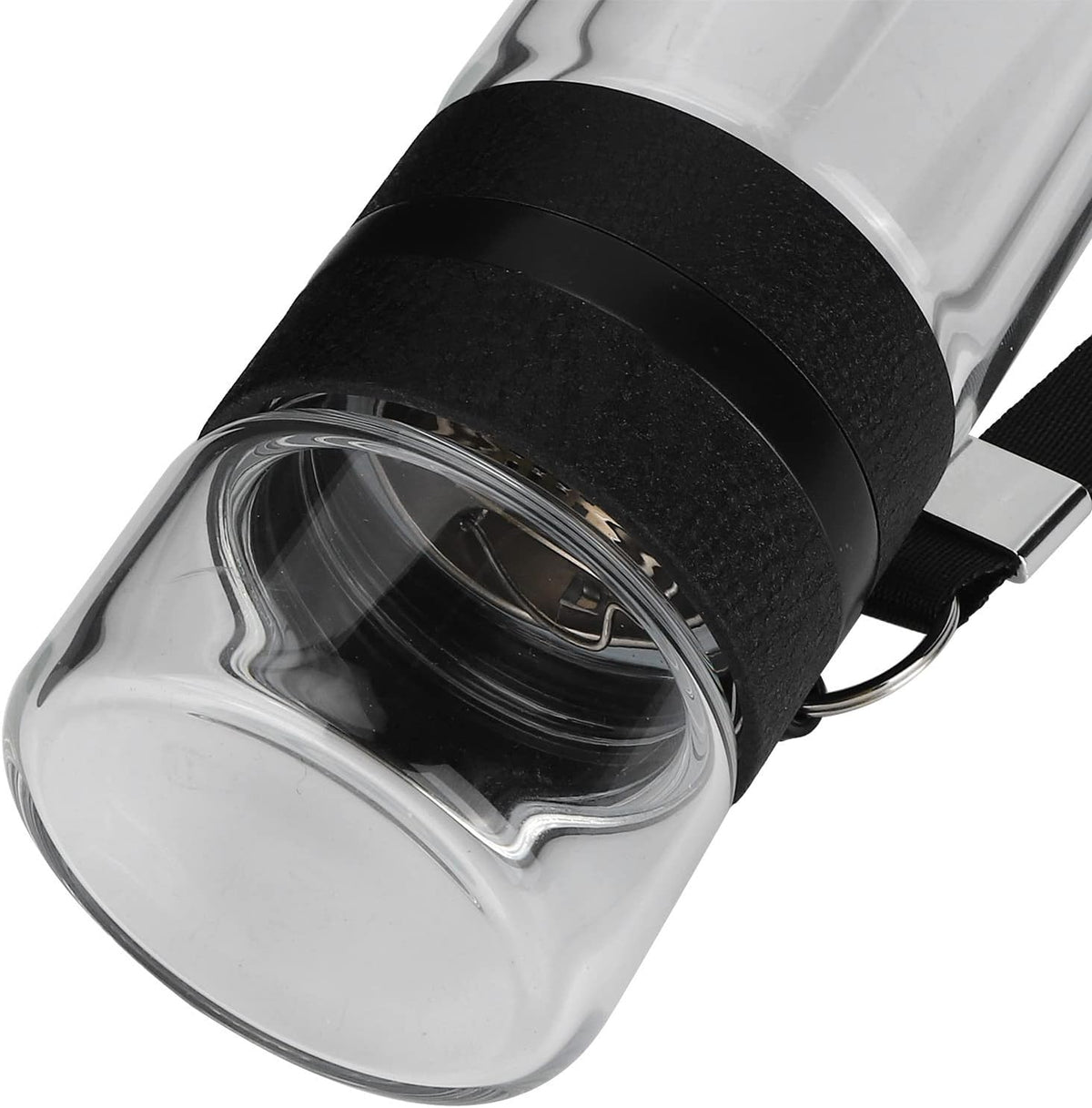 Garrafa infusora de chá 350 ml garrafa de chá de vidro de parede dupla canecas copo de chá com inversor de aço inoxidável para chá de folhas soltas e água de frutas 18,8 ml