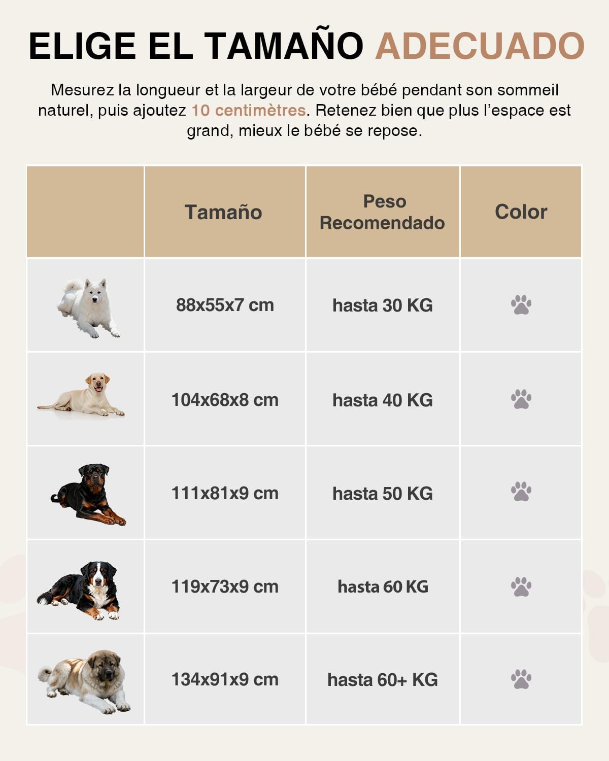 Cama cão grande - 104 x 68 x 8 cm, colchão impermeável para cães, uma face de pele sintética