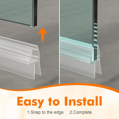 Ibergrif M101-80, selo para divisória de chuveiro 80 cm, para portas de vidro de 5-8 mm, junta impermeável para casa de banho