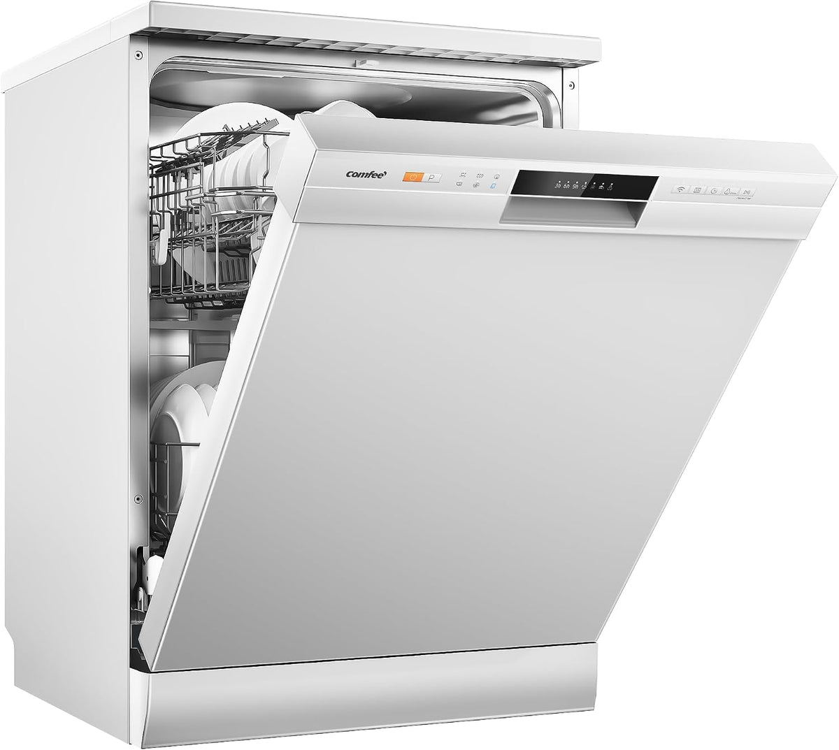 COMFEE' CDWPF1201PW-WE-EU Lavavajillas Independiente,12 Cubiertos, 60cm [Classe energética E]