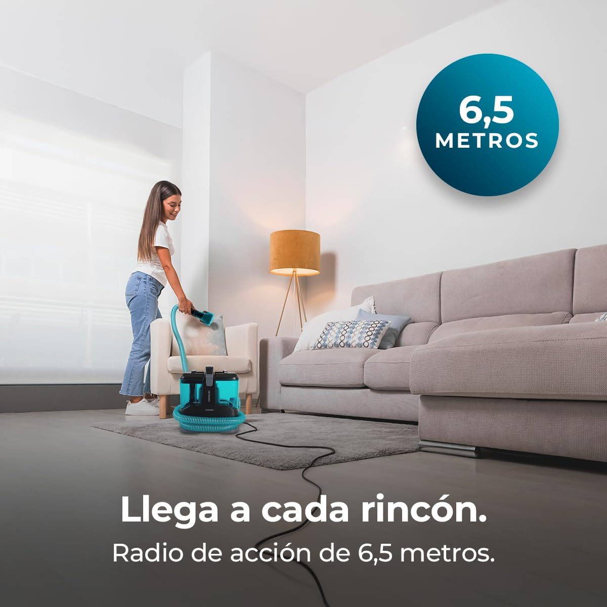 Cecotec Aspirador Limpador de Estofos e Tapetes com Cabo Compacto Conga 3000 Carpet&Spot Clean X-Treme. 450W, 13kPa, Depósito de Água Limpa 1000ml e Água Suja 550ml, Spray Pulverizador
