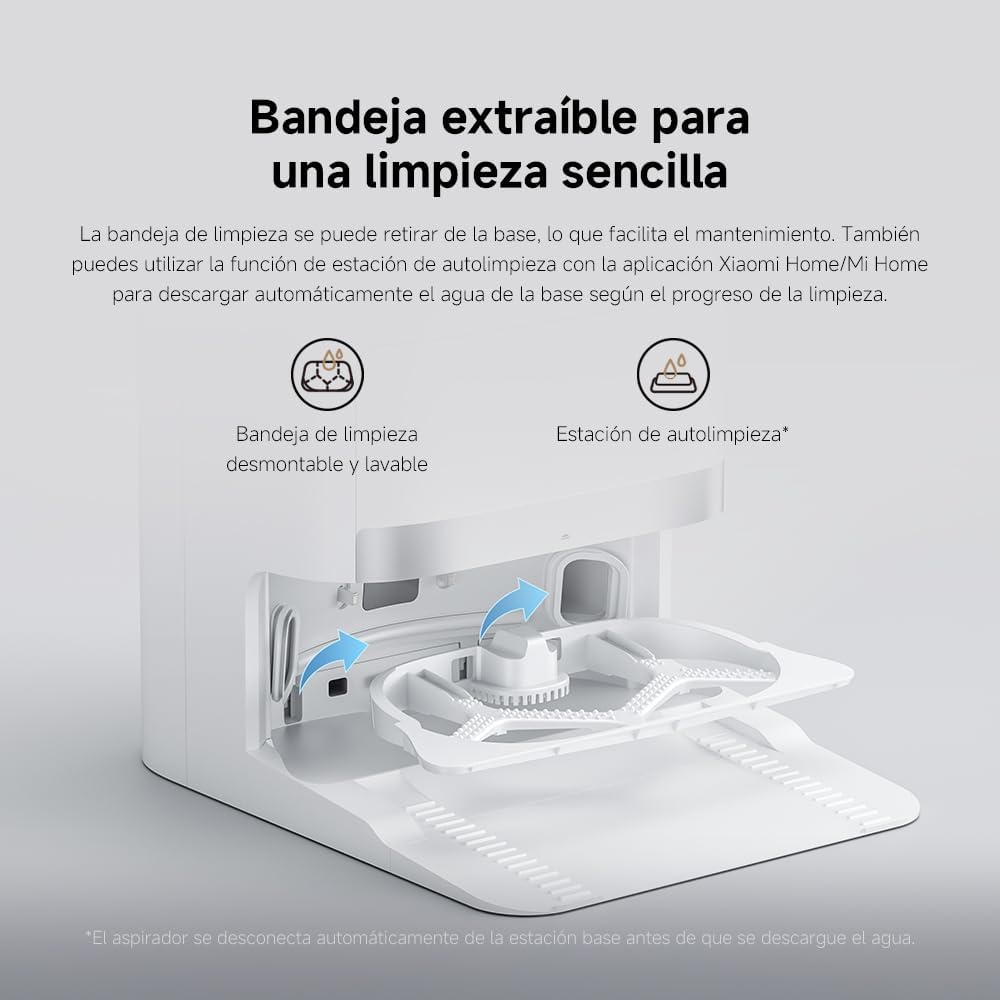 (Seminovo)XIAOMI Robot Vacuum X20+ - Robot aspirador e limpa-chão com sistema inteligente de navegação a laser (LDS), sucção de 6000 pa, branco (versão ES) | Evitação obstáculos LDS, auto-limpeza, secagem e esvaziamento automáticos, até 90 dias