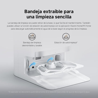 (Seminovo)XIAOMI Robot Vacuum X20+ - Robot aspirador e limpa-chão com sistema inteligente de navegação a laser (LDS), sucção de 6000 pa, branco (versão ES) | Evitação obstáculos LDS, auto-limpeza, secagem e esvaziamento automáticos, até 90 dias
