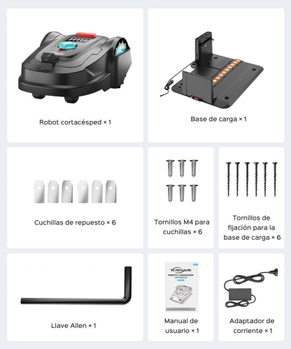 YARDCARE M800Plus Robot corta-relvas sem cabo perimetro, máximo 800 m²,