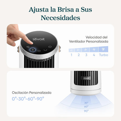 Levoit Ventoinha de torre 7 m/s, 20dB, 5 velocidades, LTF-F132, branco