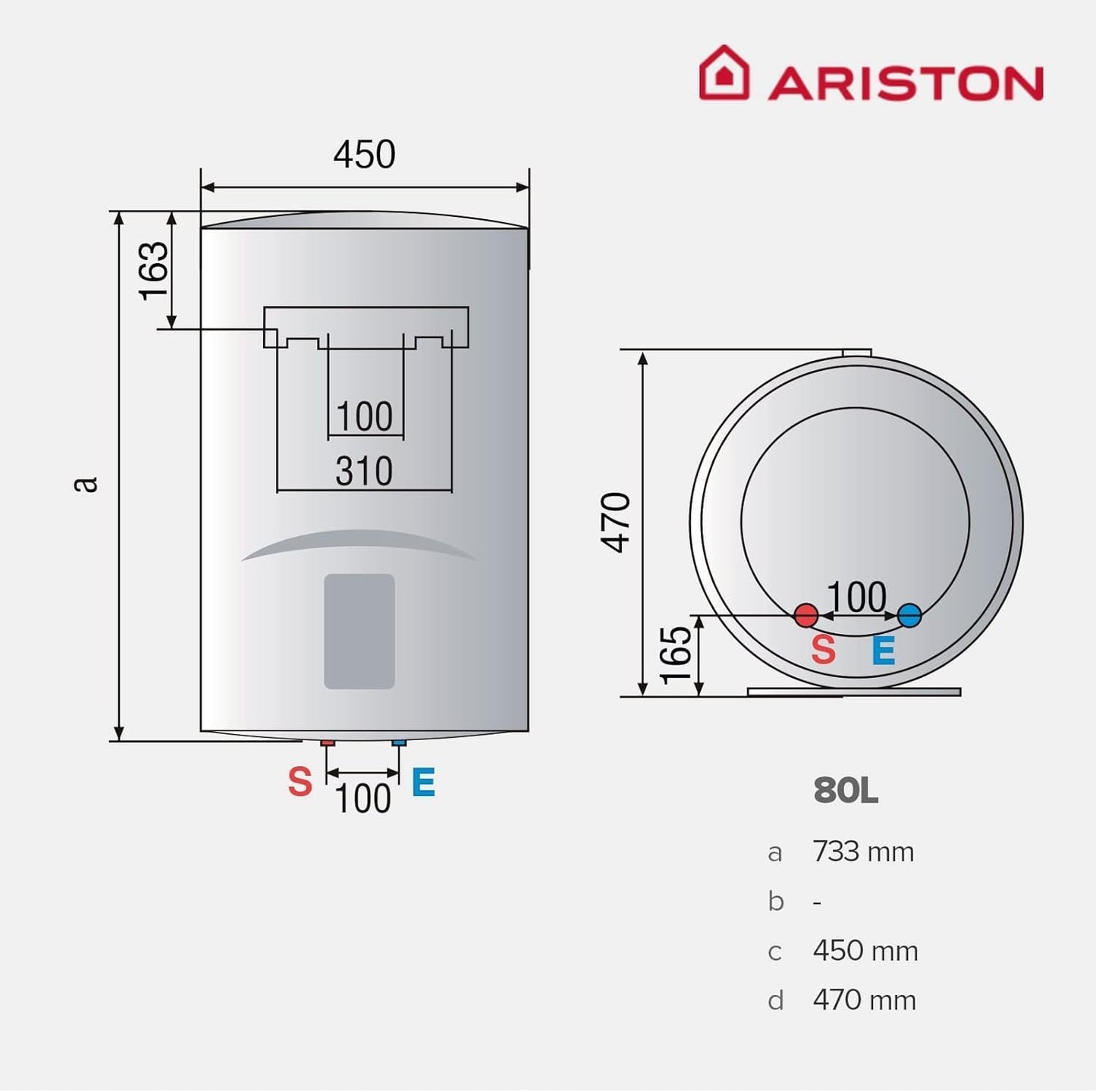 Ariston Lydos R - Termo elétrico de 80 litros,
