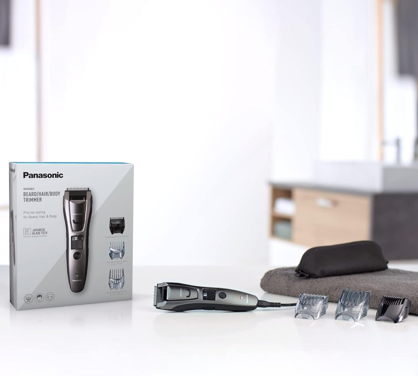 Panasonic ER-GB80-H503 Trimmer de barba, cabelo e corpo para homens,