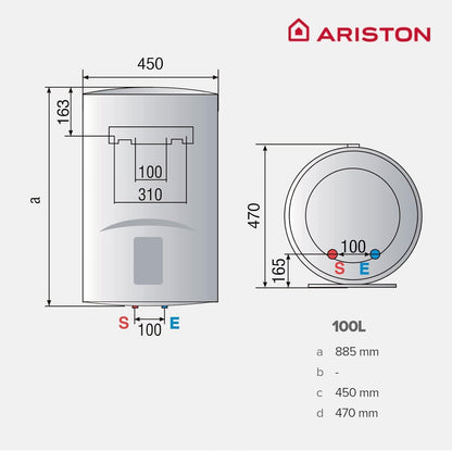 Ariston Lydos R Termo elétrico 100 L, aquecedor de água elétrico de 100 litros