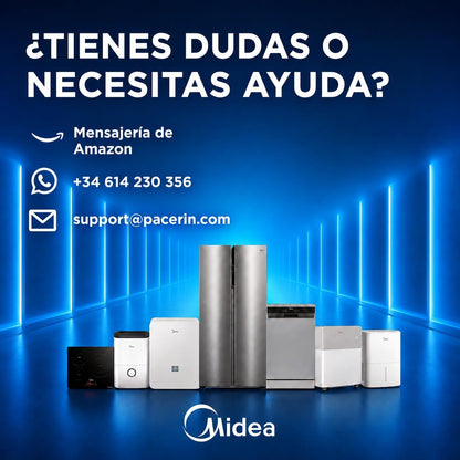 MIDEA Ventilador de torre de 4 velocidades com controlo remoto, ventilador de torre silencioso com oscilação de 90º - refrigerador de ar com temporizador - climatizador frio potente até 9 m - Fan