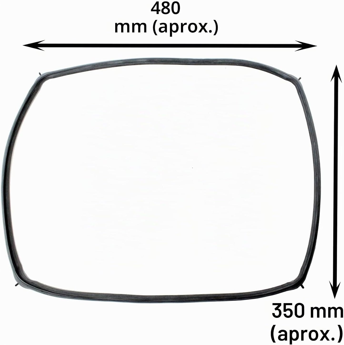 SPARES2GO Junta de vedação para Bosch porta de forno clipes de canto para forno (480 x 350 mm)