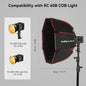 SMALLRIG RA-D60 Softbox Parabólico, Softbox de libertação rápida de 23,6" com bolsa de transporte, compatível com luz de vídeo SMALLRIG RC 60B COB - 4682
