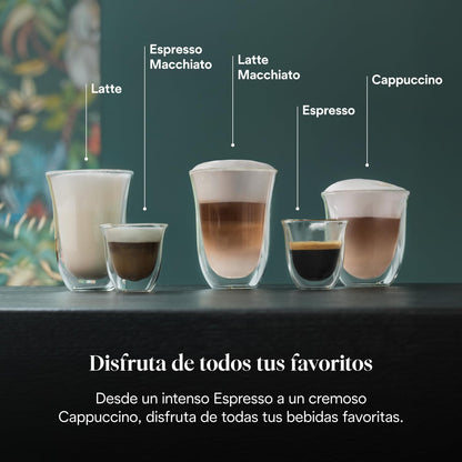 (recondicionado)De'Longhi Dedica - Cafeteira de Bomba de Aço Inoxidável para Café Moído ou Monodose, Cafeteira para Espresso e Cappuccino, Depósito de 1,3 Litros, Sistema Anti-gotejamento, EC685.M, Metal [Classe energética A]
