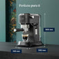 De'Longhi Dedica - Máquina de café com bomba de aço inoxidável para café moído ou monodose