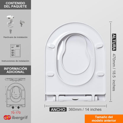 Ibergrif M41001-2 Tampa de WC Universal