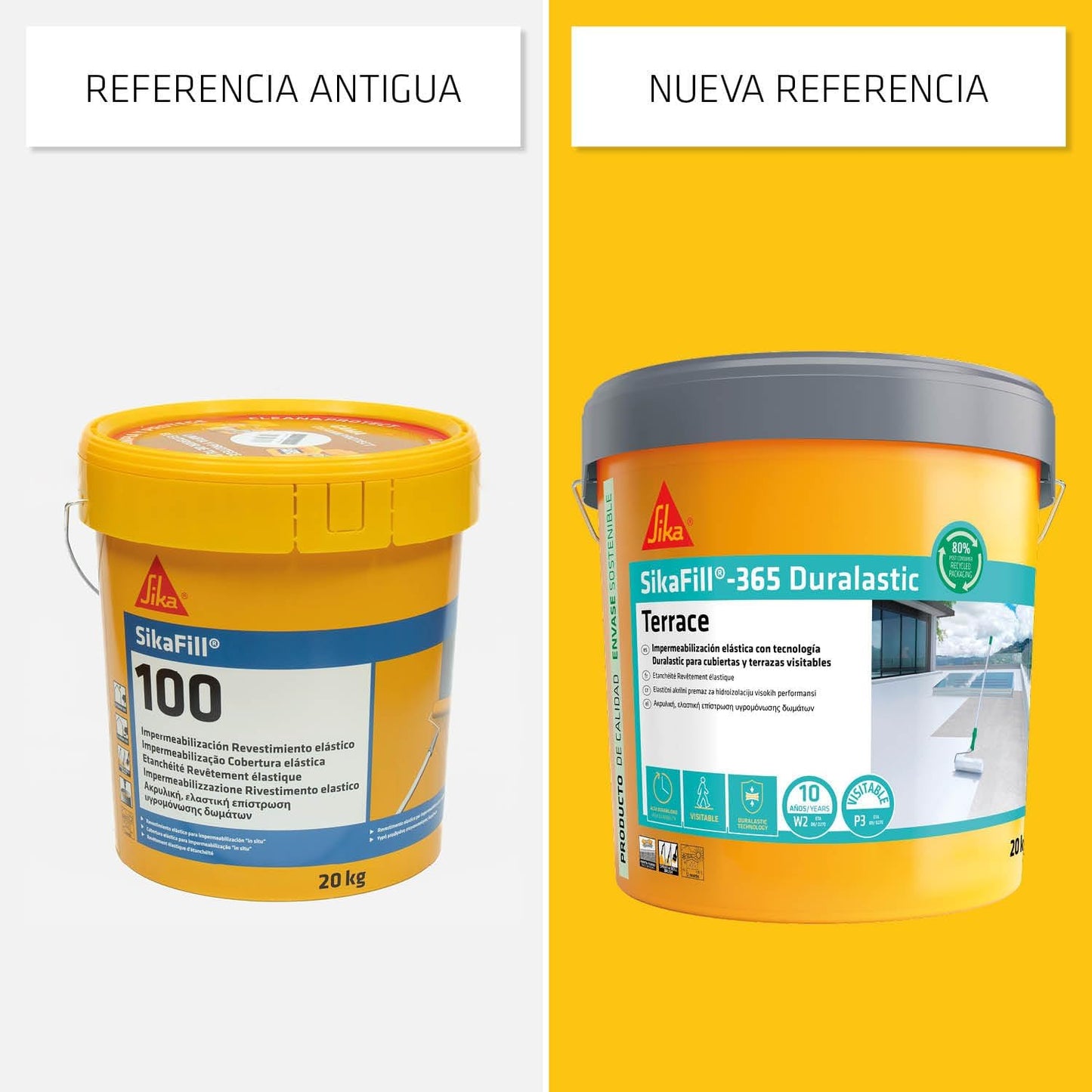 SIKA - Revestimento impermeável - SikaFill 365 Terrace - branco - 20 kg |