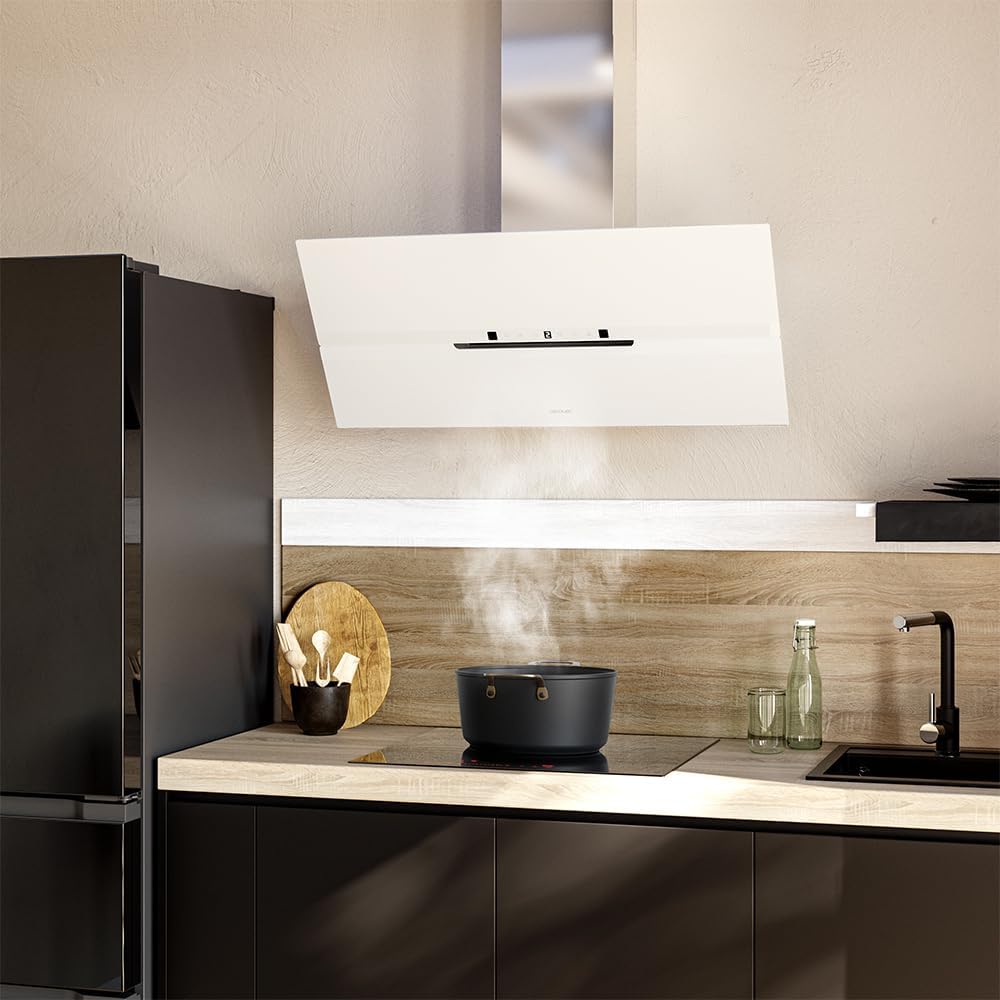 Cecotec Exaustor Decorativo 90cm Bolero Flux Dt 908010 Glass White A++