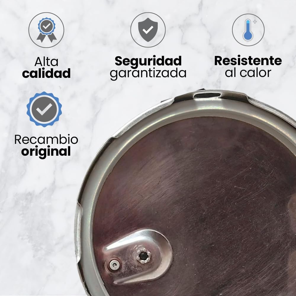 Fagor Substituição de Borracha Panela de Pressão M18804555 Compatível com Panela de Pressão Fagor com Diâmetro Interior de 25 Centímetros | Silicone, Ø25 cm, Cinzento