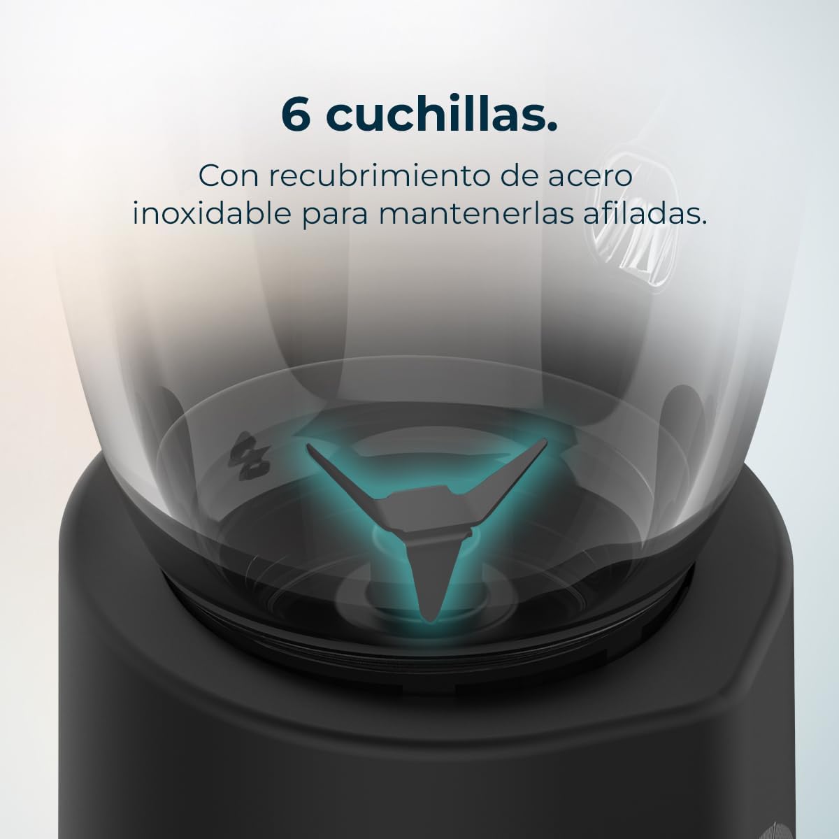 Cecotec Liquidificador de Copo Power Black Titanium 2300Max Mix Go. 2300W de Potência Máxima, 1,5L de Capacidade, 5 Velocidades, 6 Lâminas com Revestimento de Titânio Preto e Jarra Termorresistente