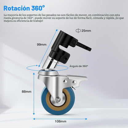 Soonpho Suporte C em aço inoxidável resistente de 3 m com tripé de 330 cm e braço de fixação de 130 cm