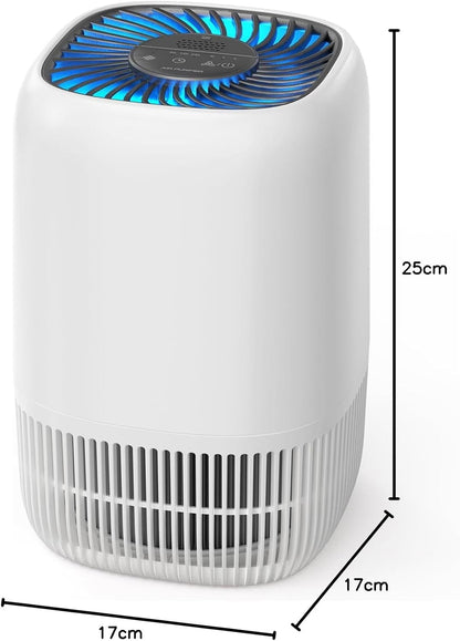 AROEVE Purificador de Ar com Filtro HEPA H13 de 3 Estágios, com um Consumo de Energia de apenas 5W, Silencioso a 22db com Aroma, Combate o Pólen, o Fumo e o Pelo de Animais de Estimação