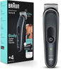 Braun Body Groomer Series 5 5360, aparador corporal para homens, para peito, axilas, virilha, tecnologia SkinSecure para uso suave e acessório de barbear limpo, impermeável, sem fio com tempo de