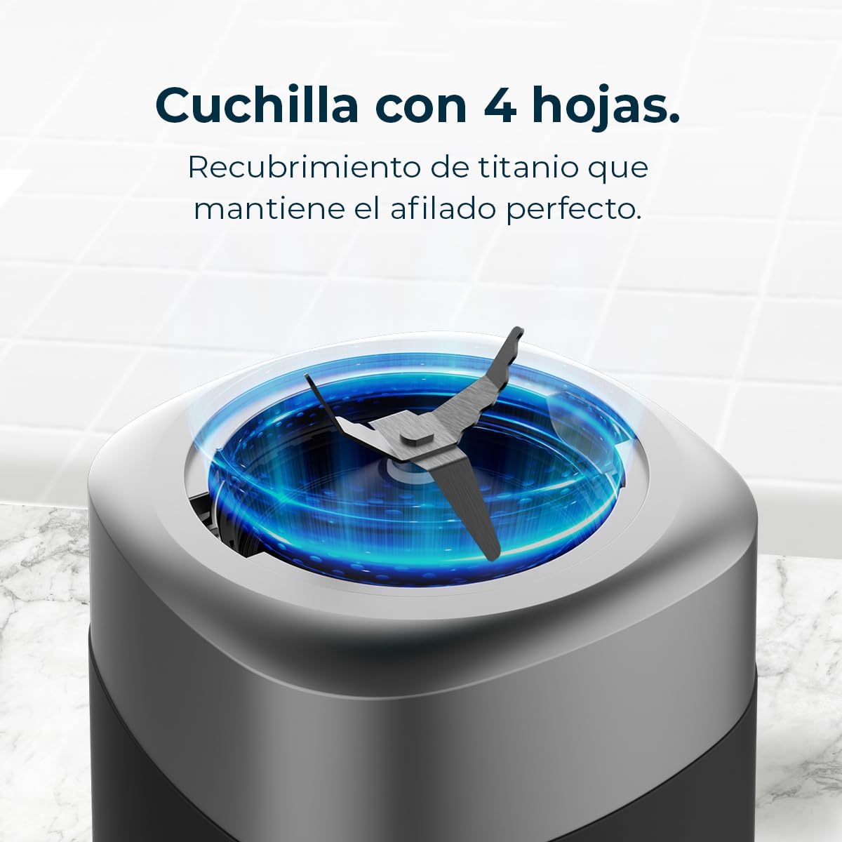 Cecotec Power Black Titanium 1300MAX B Pro Liquidificadora 2000 RPM 1300 W, Lâmina de 4 folhas de titânio, jarro de plástico AS 1,5 L, 2 velocidades, pulso, de gelo, design preto (RECONDICIONADO)