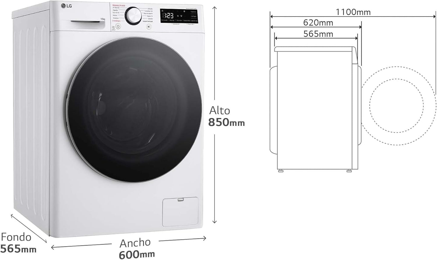 LG F4WR6010A1W - Máquina de lavar Inteligente, 10kg,