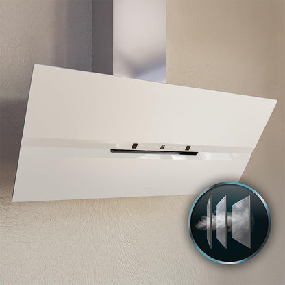 Cecotec Exaustor Decorativo 90cm Bolero Flux Dt 908010 Glass White A++