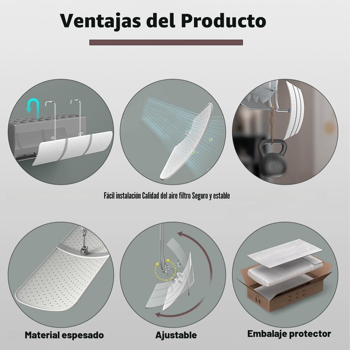 Defletor Universal de Ar Condicionado, Defletor de Vento de Ar Condicionado