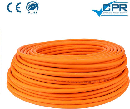 50 m 25 GBase-T / 40 GBase-T Cat8.1 2000 MHz PIMF LSZH 4 x 2 x AWG23 cabo de instalação de blindagem cabo de rede Gigabit S/FTP cabo LAN cabo de dados cabo de instalação [Classe energética A+++]