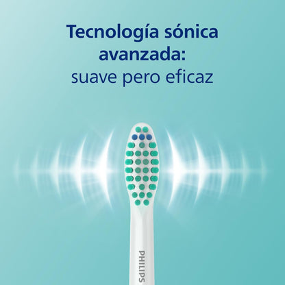 Philips Sonicare 3100, escova de dentes elétrica, sónica, sensor de pressão e temporizador, estuche de viagem, preto, HX3673/14, Preto