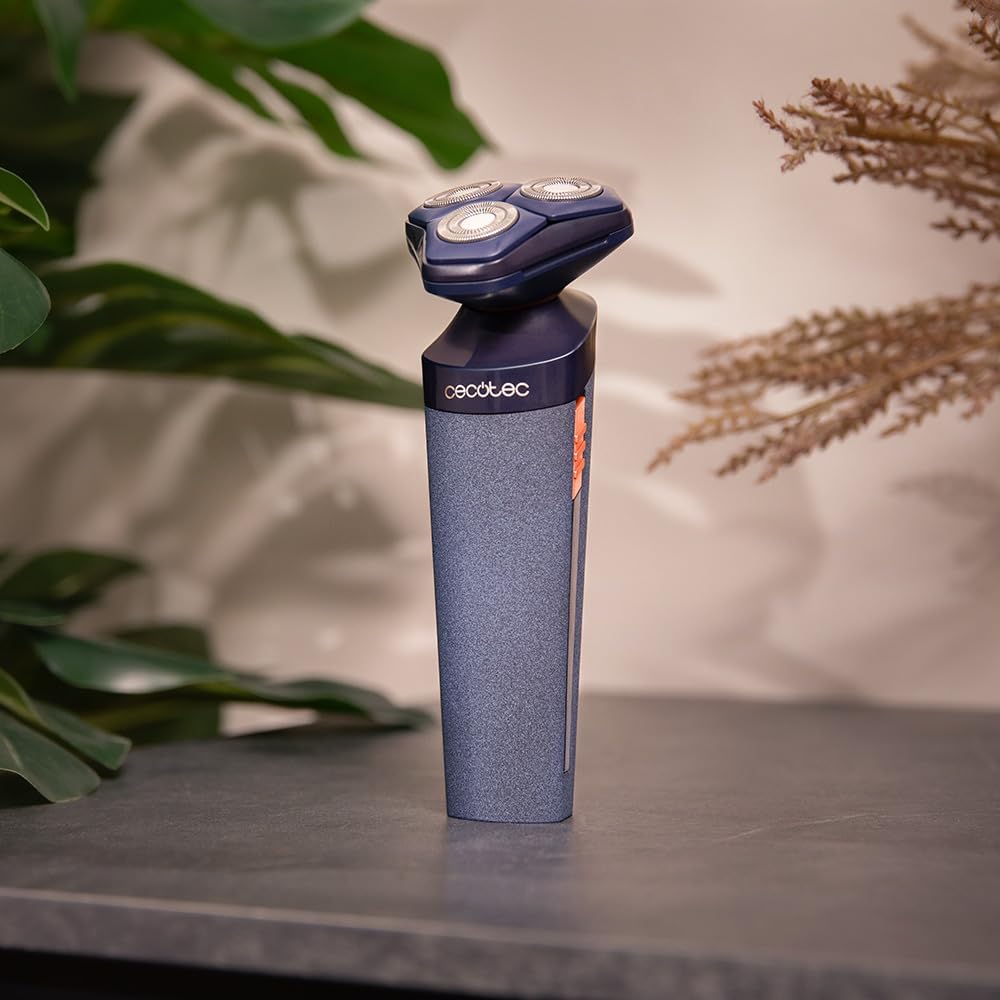 Cecotec Máquina de Barbear Rotativa PrecisionCare Elite. Autonomia 70 minutos, Lâminas de Aço Inoxidável, Resistente à Água IPX6, Uso Diário ou de Viagem, Desempenho Potente e Eficiente, 7200rpm