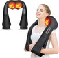 AERLANG Massajador cervical e costas com calor relaxante, massajador no pescoço, ombros e costas para dor e relaxamento, presente para mulheres, homens, mãe e pai (não é sem fio)