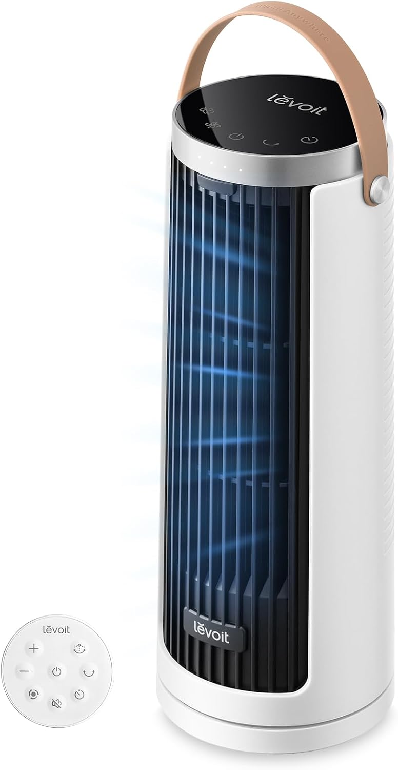 Levoit Ventoinha de torre 7 m/s, 20dB, 5 velocidades, LTF-F132, branco