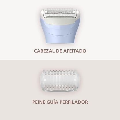 Philips Série 6000 - Máquina de barbear sem fio para uso a seco e molhado, sistema de 3 lâminas, para as pernas e o corpo, 80 minutos de autonomia, Modelo BRL127/00